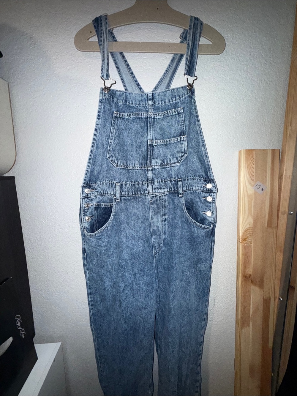 We The Free Blue Denim Overalls